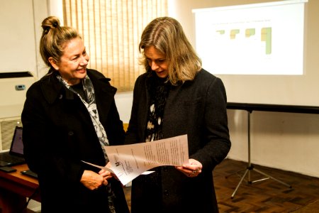 13.08.2019 - Prefeita Paula Mascarenhas em reunião com a secretária estadual do Trabalho e Assistência Social, Regina Becker, para apresentação do programa Tô Ligado! - Foto: Gustavo Vara