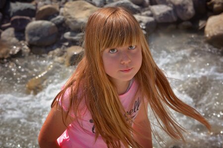 Girl long hair bach