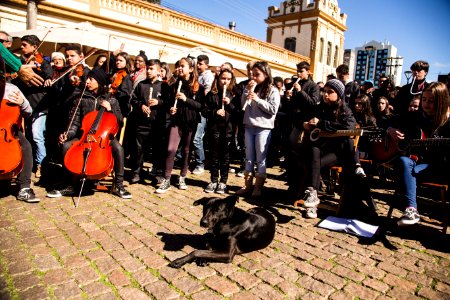 14.08.2019 - Caravana do JA com anúncio do secretário Giorgio Ronna sobre o Theatro Sete de Abril - Foto: Gustavo Vara