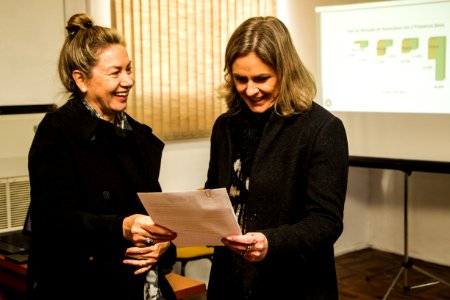 13.08.2019 - Prefeita Paula Mascarenhas em reunião com a secretária estadual do Trabalho e Assistência Social, Regina Becker, para apresentação do programa Tô Ligado! - Foto: Gustavo Vara