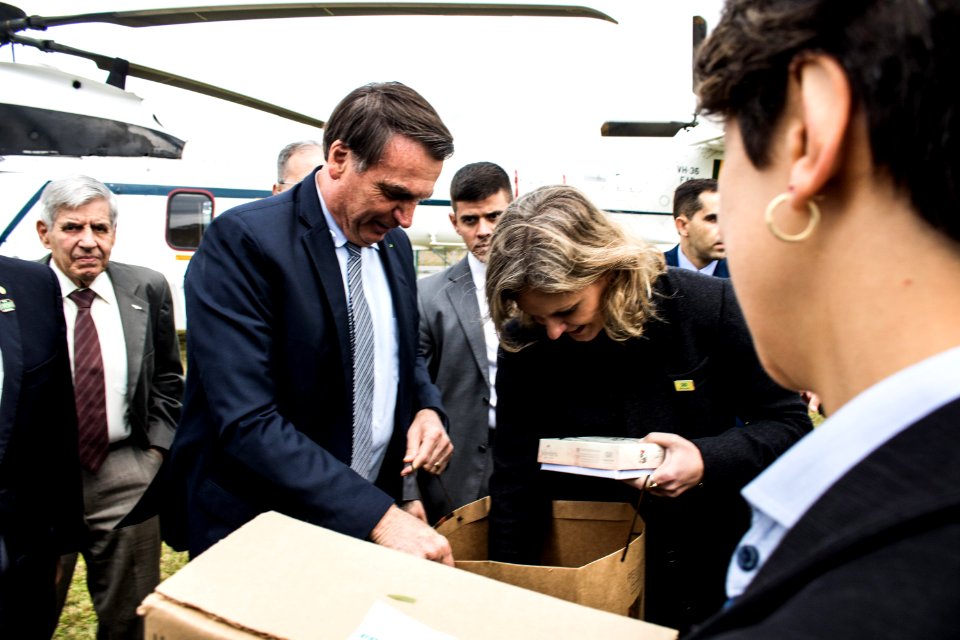 12.08.2019 - Prefeita Paula Mascarenhas recepciona presidente da República em Pelotas - Foto Michel Corvello