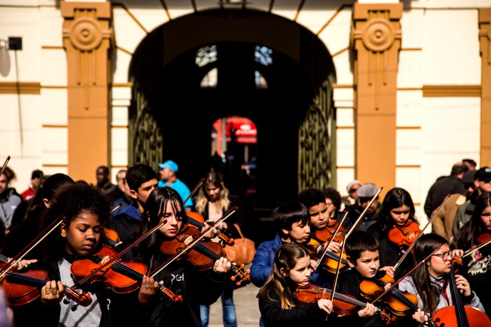 14.08.2019 - Caravana do JA com anúncio do secretário Giorgio Ronna sobre o Theatro Sete de Abril - Foto: Gustavo Vara