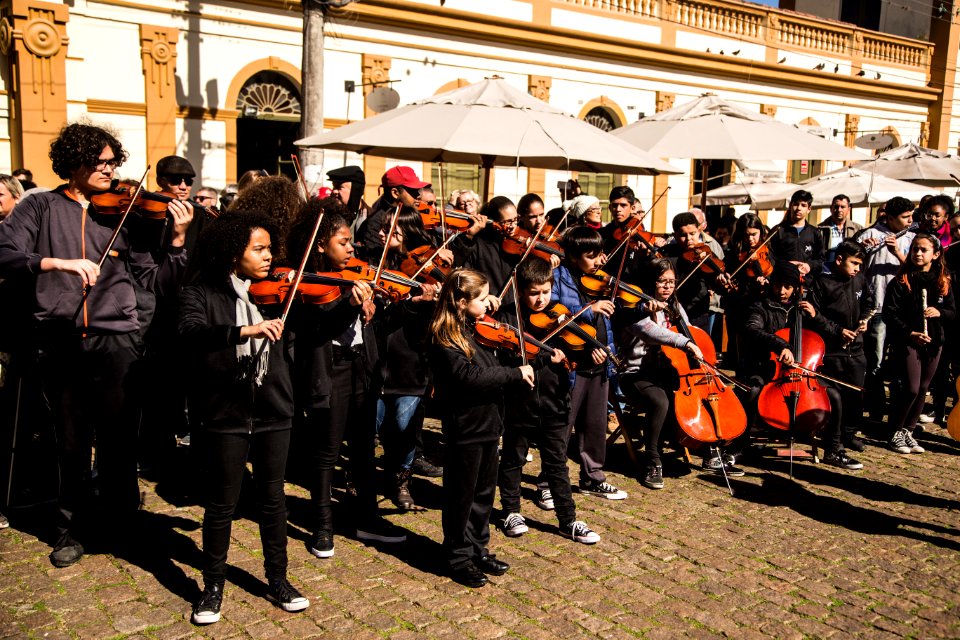 14.08.2019 - Caravana do JA com anúncio do secretário Giorgio Ronna sobre o Theatro Sete de Abril - Foto: Gustavo Vara
