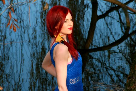 Lake red hair beauty