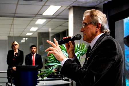 30.07.2019 - Prefeito em exercício Idemar Barz prestigia a inauguração do Espaço Agronegócio do Banco do Brasil - Foto Michel Corvello