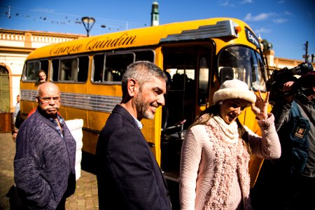14.08.2019 - Caravana do JA com anúncio do secretário Giorgio Ronna sobre o Theatro Sete de Abril - Foto: Gustavo Vara