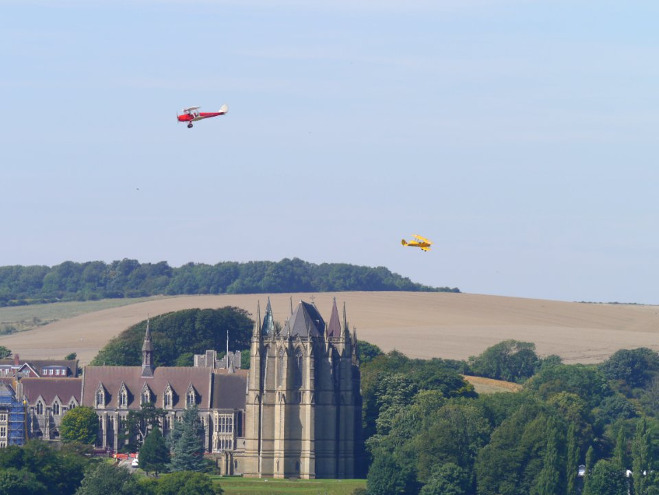 Biplanes over Lancing