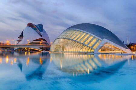 Sunset city of arts city of sciences