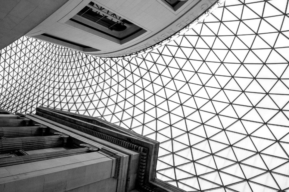Vista del atrio del British Museum, en Londres