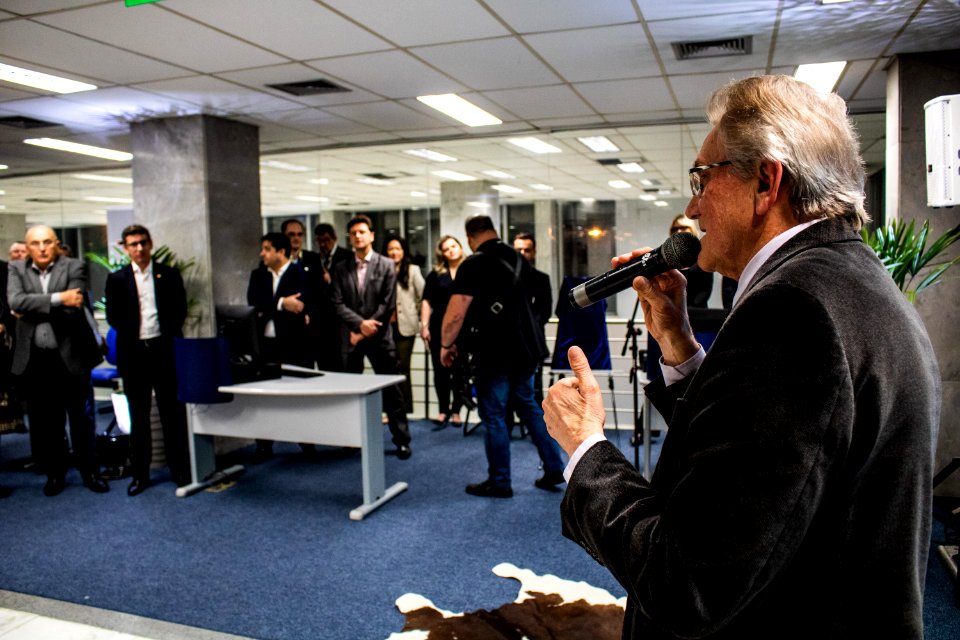 30.07.2019 - Prefeito em exercício Idemar Barz prestigia a inauguração do Espaço Agronegócio do Banco do Brasil - Foto Michel Corvello