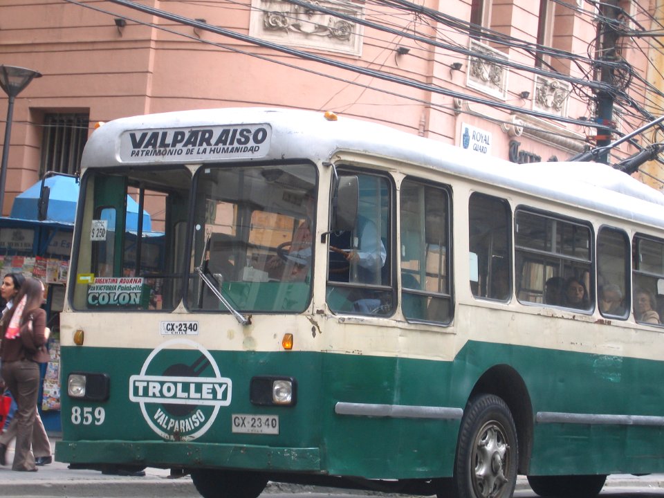 Trolebús en Valparaíso