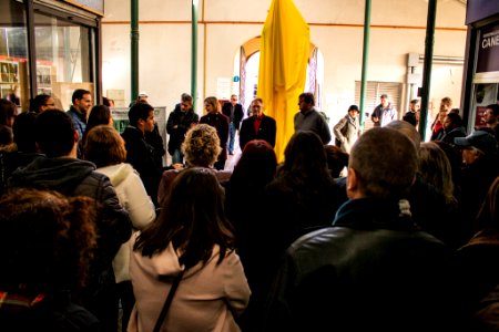 17.07.2019 - Prefeita Paula Mascarenhas prestigia a volta da estátua do Deus Mercúrio para o Mercado - Foto Michel Corvello