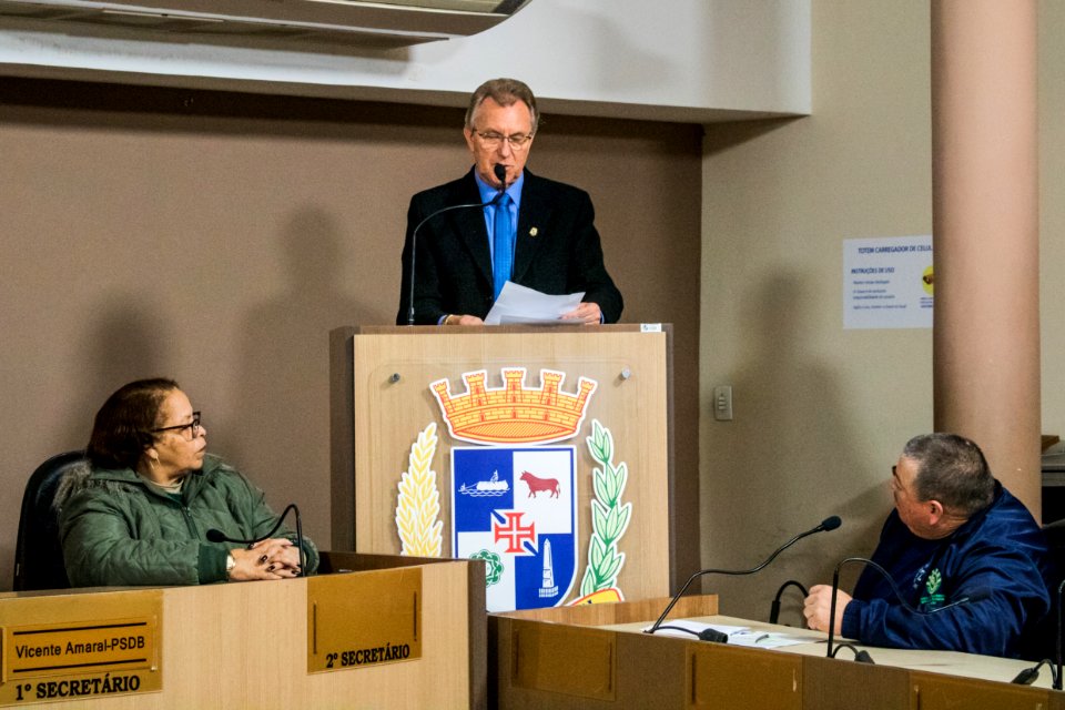 24.07.2019 - Prefeito em exercício Idemar Barz prestigia Sessão Solene em comemoração ao dia do Colono e da Imigração alemã - Foto Michel Corvello