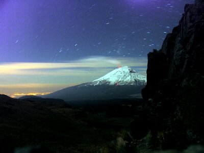 Popocatepetl from Iztaccihuatl near La Hoya photo