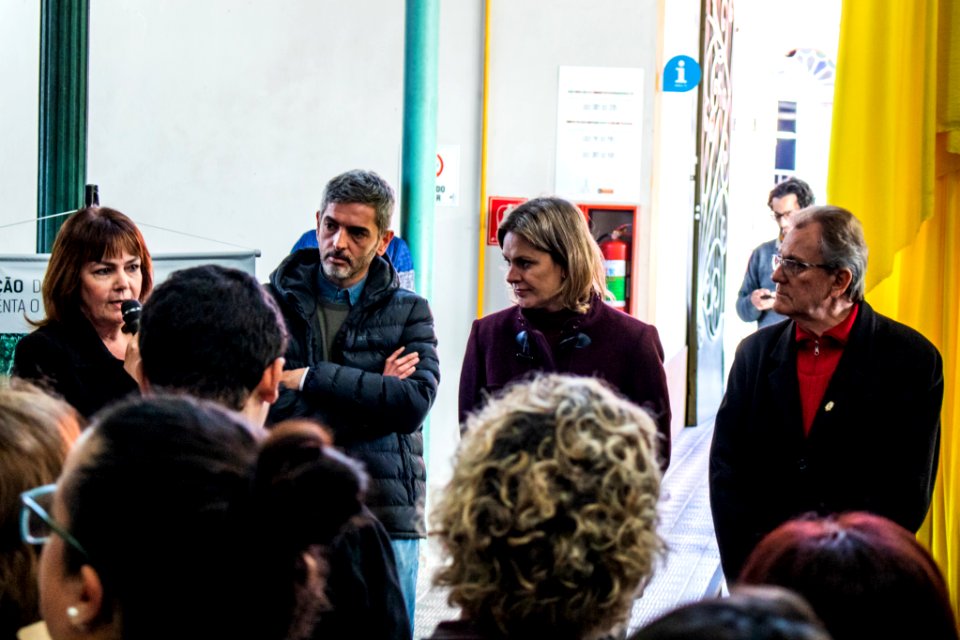 17.07.2019 - Prefeita Paula Mascarenhas prestigia a volta da estátua do Deus Mercúrio para o Mercado - Foto Michel Corvello