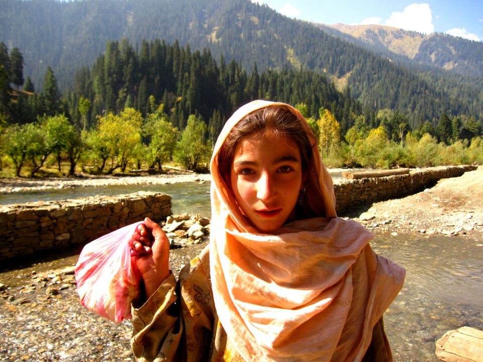 Cute smart Kashmiri lill Girl.