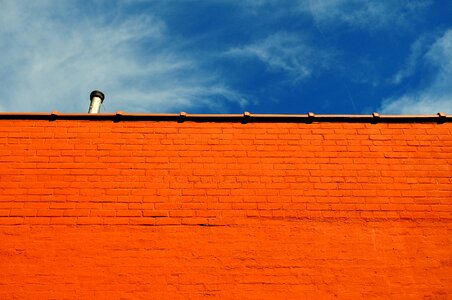 Blue brick wall texture photo