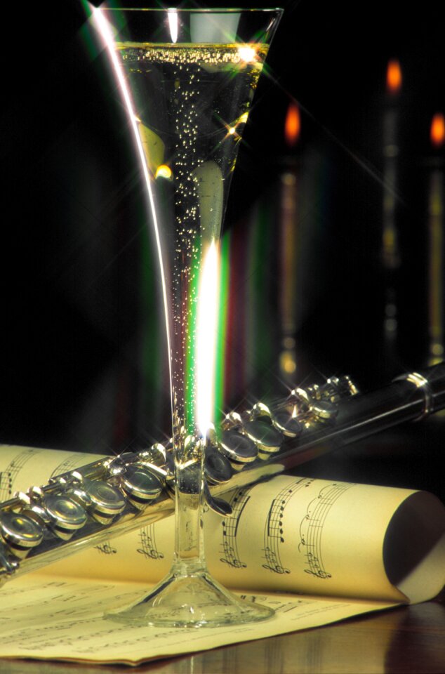 Glasses champagne alcoholic