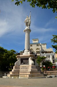 San juan puerto rico colon statue photo