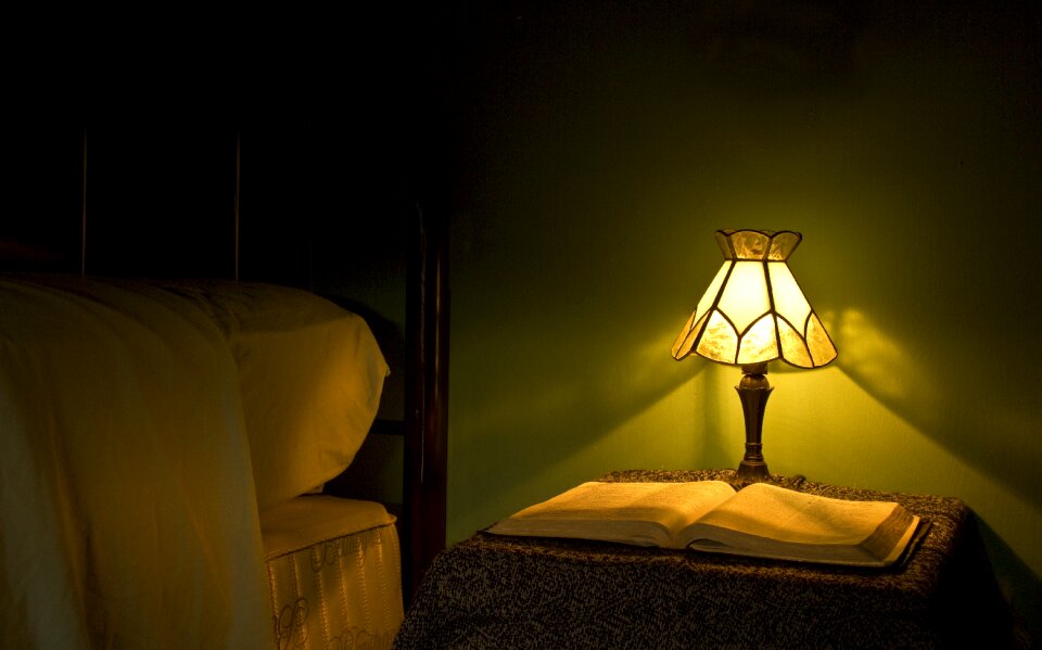 Bible still life soft light