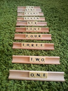 Numbers words green numbers