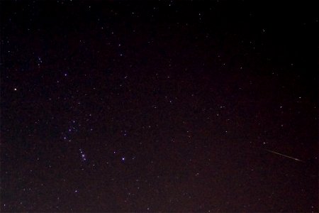 Orion meteor shower photo