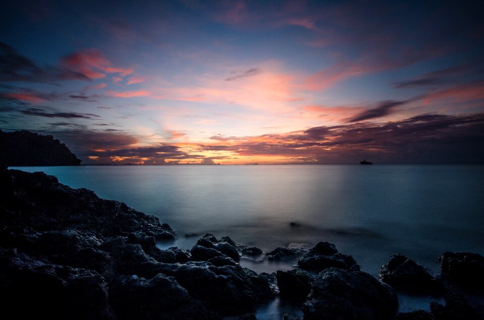 Ocean sunset sunlight