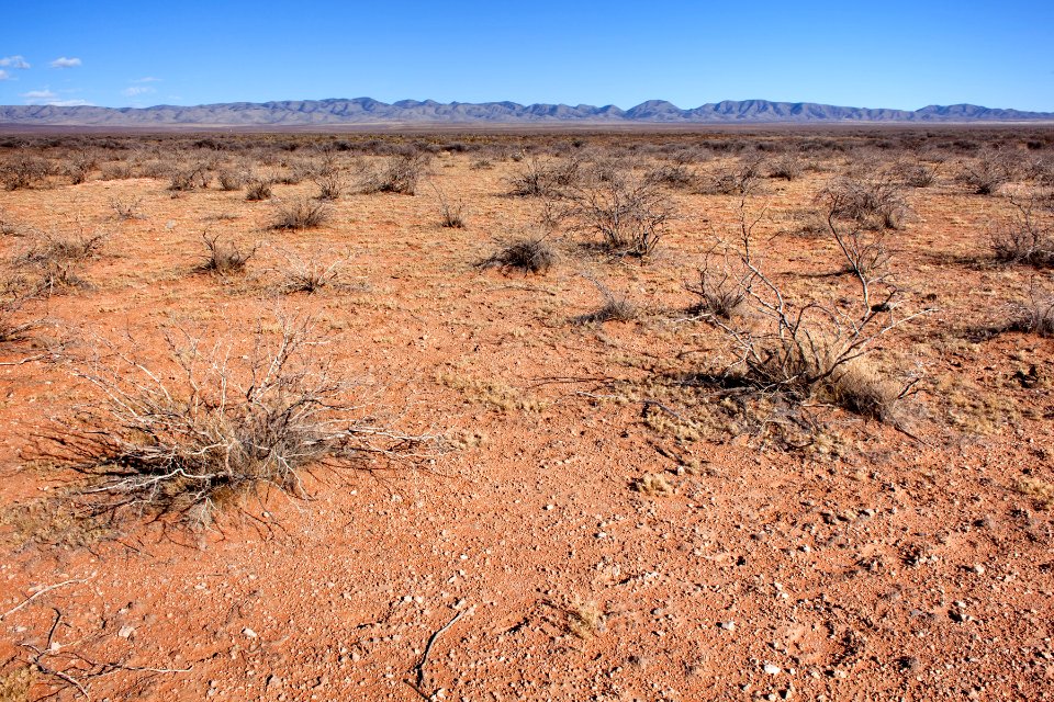 Jornada del Muerto Plain between Salinas Peak and Truth or Consequences