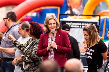 12.06.2019 - Prefeita Paula Mascarenhas durante lançamento da Campanha de Combate ao Trabalho Infantil  - Foto: Gustavo Vara