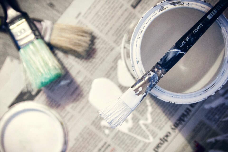 Paint can white interior decorating