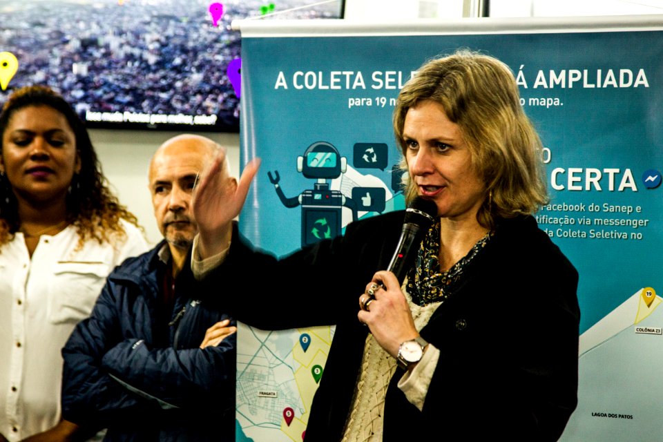 11.06.2019 - Anúncio da ampliação do sistema de coleta seletiva para 19 regiões e lançamento do robô que alerta quando o caminhão irá passar no bairro - Foto: Gustavo Vara