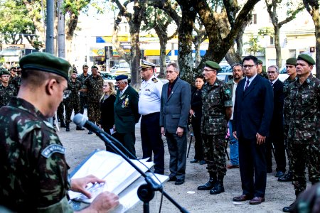 11.06.2019 - Vice-prefeito Idemar Barz prestigia cerimônia alusiva à Batalha Naval do Riachuelo - Foto Michel Corvello