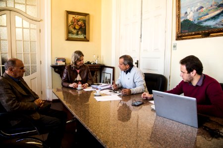 04.06.2019 - Prefeita Paula Mascarenhas em reunião sobre o Conssedi - Foto: Gustavo Vara