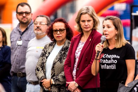 12.06.2019 - Prefeita Paula Mascarenhas durante lançamento da Campanha de Combate ao Trabalho Infantil  - Foto: Gustavo Vara