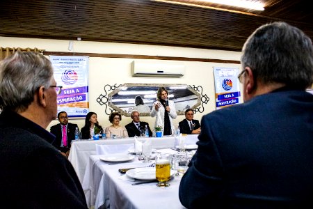 31.05.2019 - Prefeita Paula Mascarenhas e o vice Idemar Barz prestigiam reunião Festiva Conjunta dos Rotary Club Pelotas, Oeste e Suleste com entrega de instrumentos à Orquestra Estudantil Municipal - Foto Michel Corvello