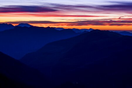 Sunset landscape mountain photo