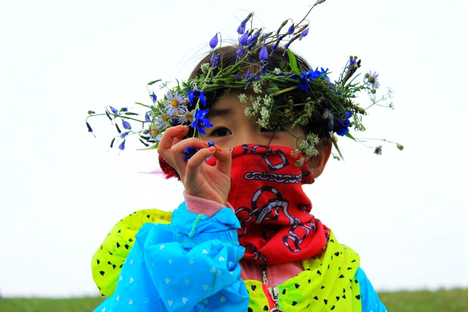 Nature wild flowers wreath