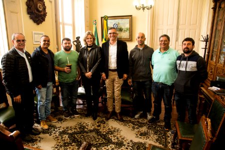 27.05.2019 - Prefeita Paula Mascarenhas recebe a visita do secretário de Esporte e Lazer, João Derly - Foto: Gustavo Vara