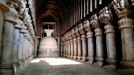 Karla Caves, Budhist Cave temple photo