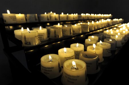 Candles church flame