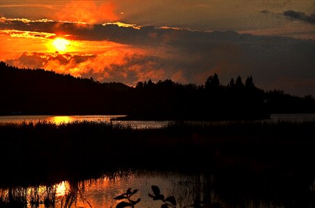 Water twilight landscape