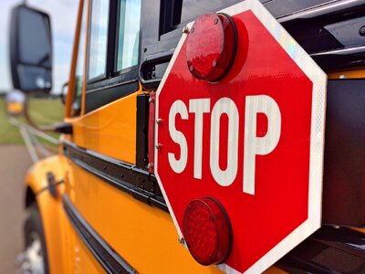 Education yellow stop