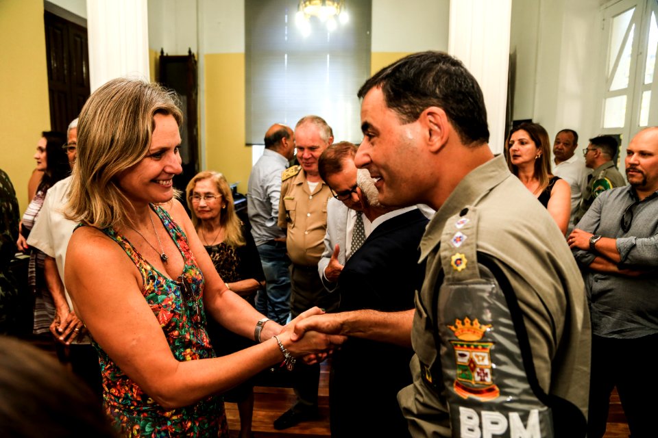 21.02.2019 - Prefeita Paula Mascarenhas participa da solenidade alusiva ao aniversário do 4º BPM - Foto: Gustavo Vara