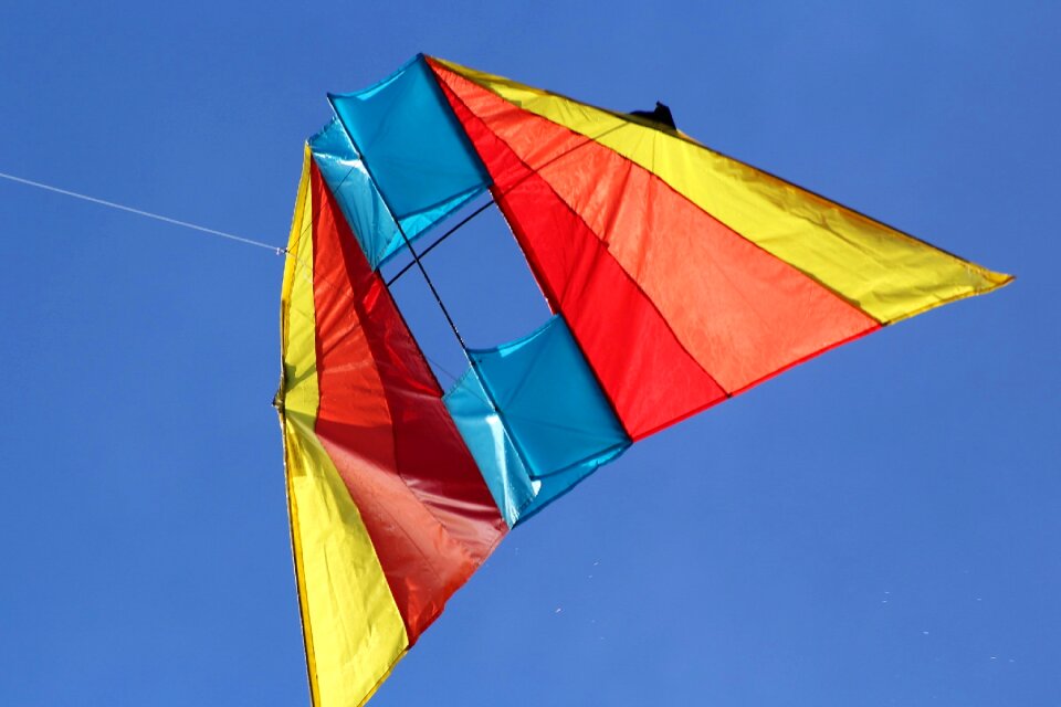 Sky clouds kites rise