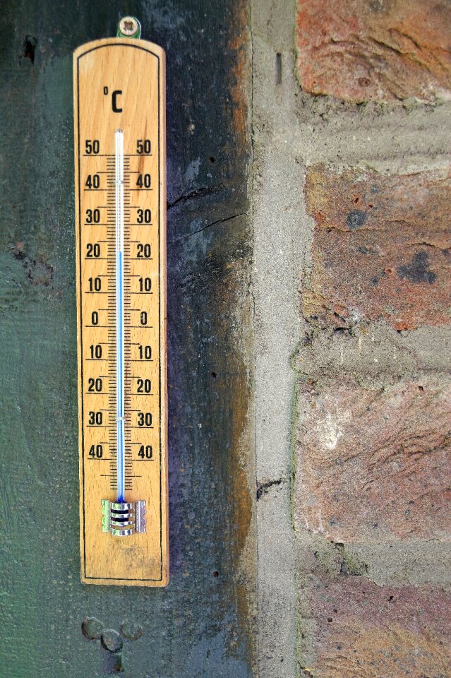 Temperature aussentempteratur wooden thermometer