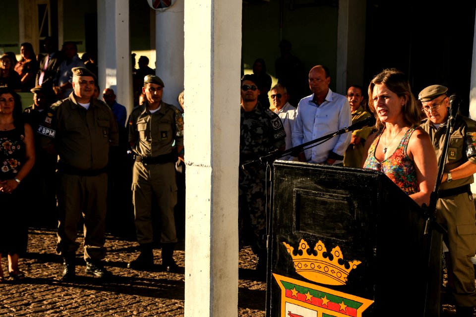21.02.2019 - Prefeita Paula Mascarenhas participa da solenidade alusiva ao aniversário do 4º BPM - Foto: Gustavo Vara