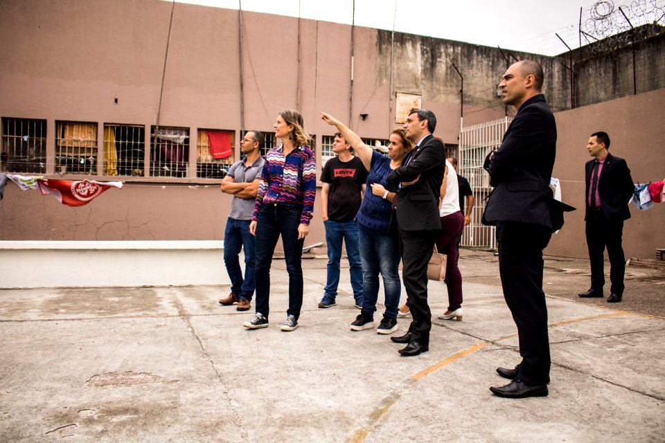 12.02.2019 - Prefeita Paula Mascarenhas recebe a visita  do superintendente da Susepe, Mario Santa Maria Junior, onde vistoriaram o Presídio Regional de Pelotas e a escola Franklin Olivé Leite - Foto: Gustavo Vara