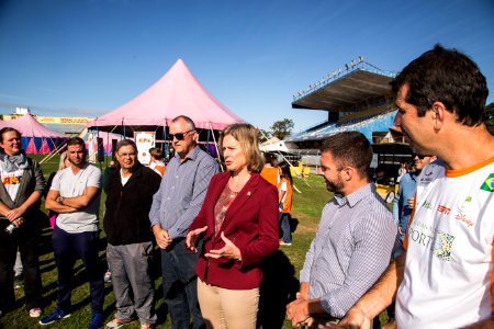 07.05.2019 - Prefeita Paula Mascarenhas participa da abertura da Caravana do Esporte e da Arte, na Boca do Lobo - Foto: Gustavo Vara