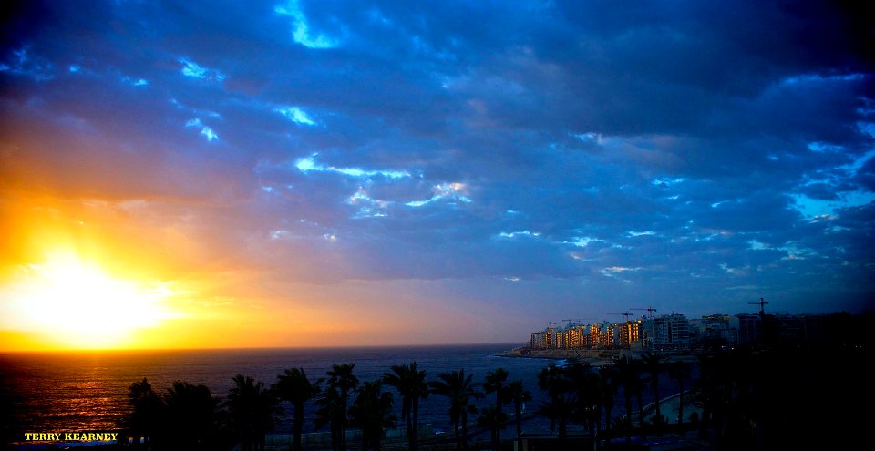 Sunset on new Condos Malta photo