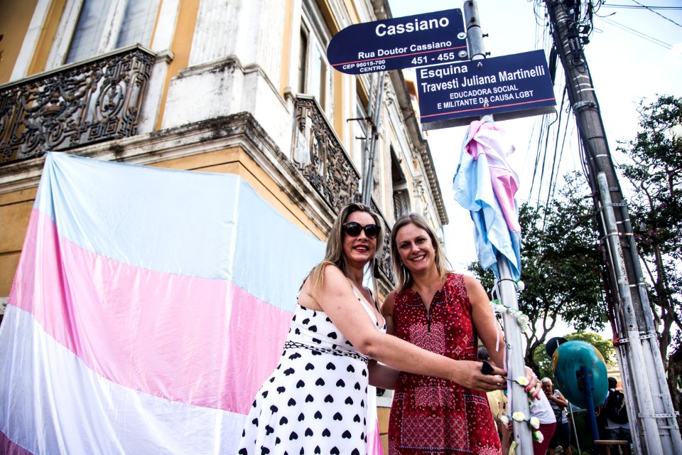 29.01.2019 - Inauguração da Travessa Travesti Juliana Martinelli na esquina das ruas Barão de Santa Tecla e Cassiano - Foto: Gustavo Vara